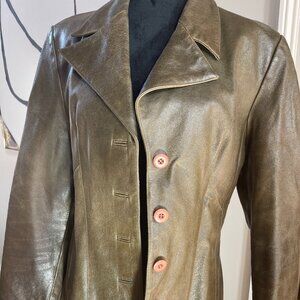 Wilson's Vintage Authentic Olive Green Leather Jacket